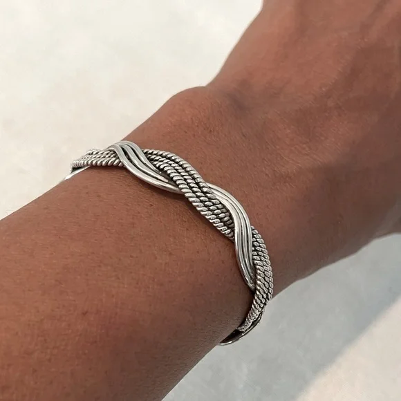 925 Silver Mexico Adjustable Bracelet - Picture 3 of 5